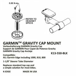 K-Edge Gravity Top Cap Garmin Mount -Cykelpleje Salgsbutik k edge gravity top cap garmin mount k13 550 blk 2 500x500 1